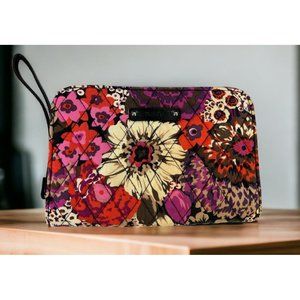 Vera Bradley Wristlet Rosewood Zip Around  Phone & Credit Accordion Slots/pocket